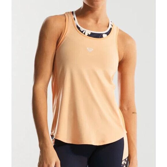 Roxy ERJKT04114 Women's Sz XL Peach Fuzz Pure Pursuit Mesh Tank Top - Picture 9 of 11
